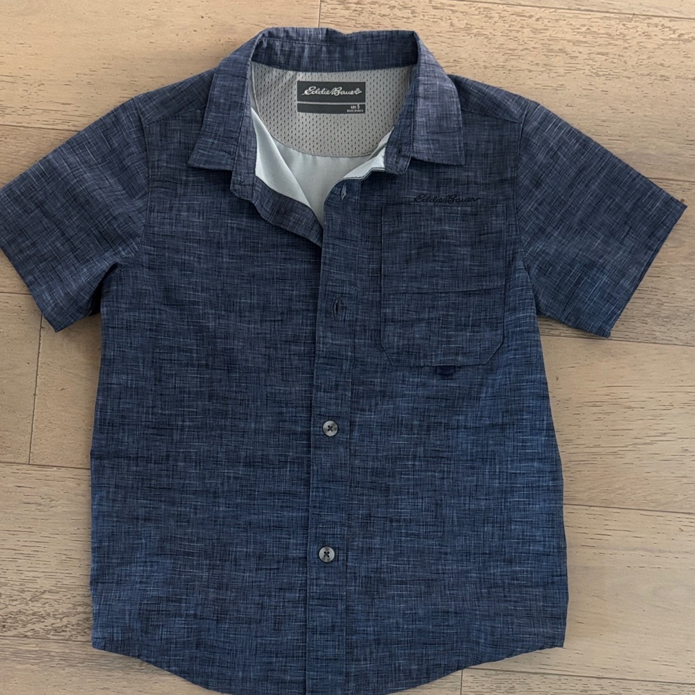 Eddie Bauer Kids Navy Button Down Shirt
